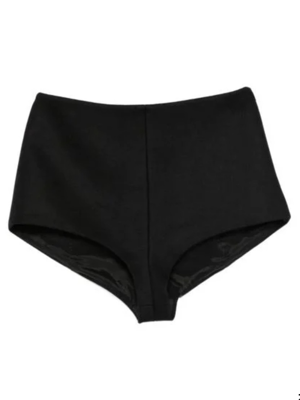 ANDAMANE black Tami High-Waist Black micro shorts